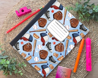 Printable Composition Notebook Cover | Baseball, Back to School (Digital Download)
