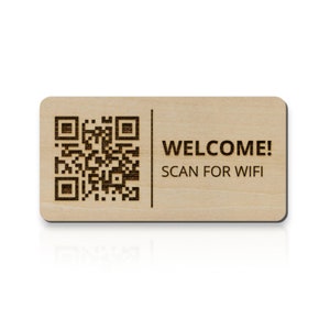 QR Code Sign | Guest Wifi Sign | Wifi QR Code Magnet for Refrigerator | Scan qr Code for Wifi Access