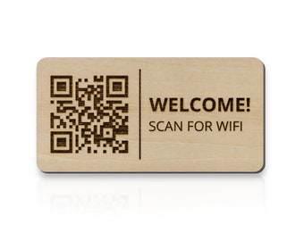 QR Code Sign | Guest Wifi Sign | Wifi QR Code Magnet for Refrigerator | Scan qr Code for Wifi Access