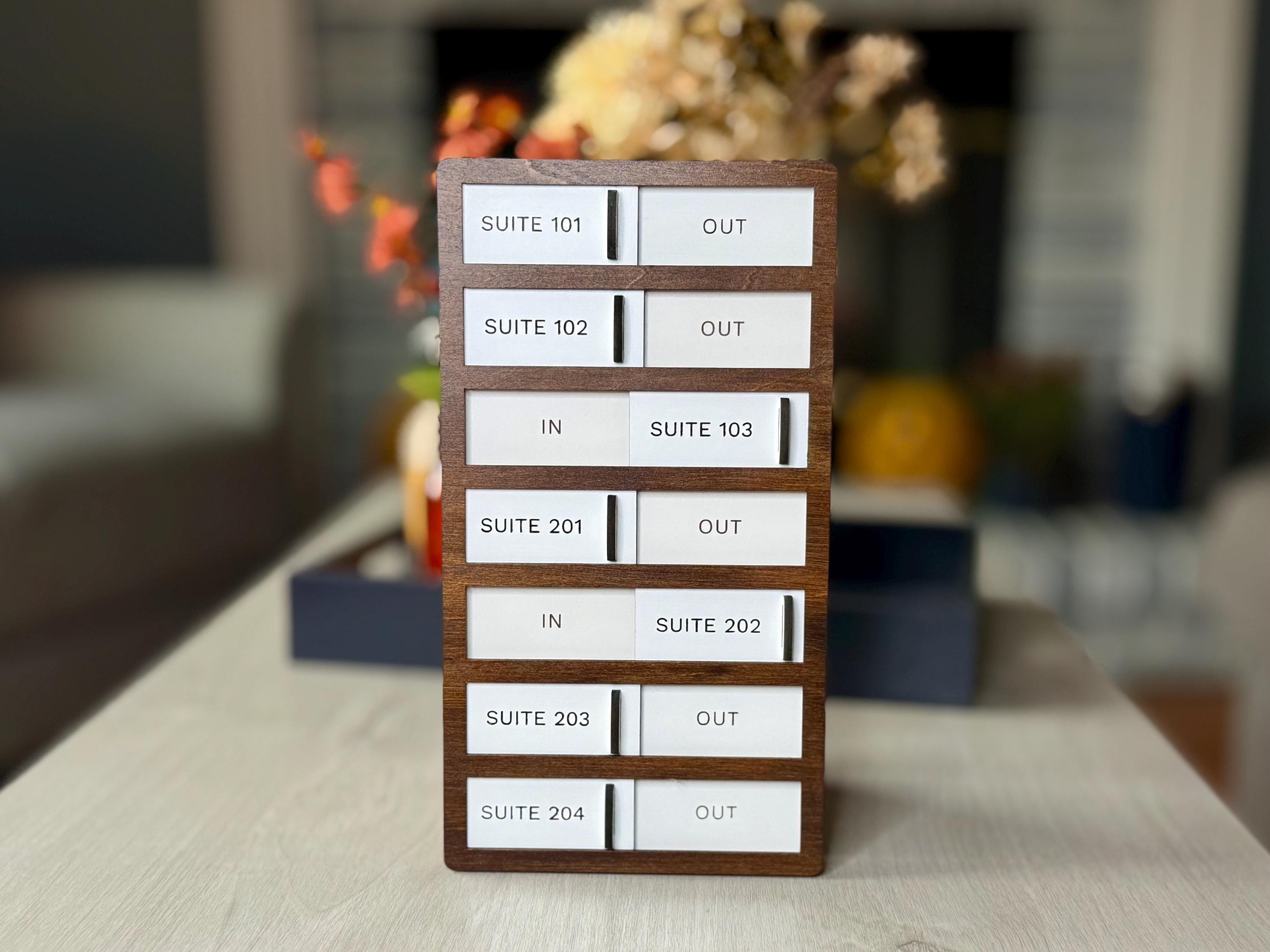 Sliding Office In/out Sign: Staff Availability Status Board - Etsy UK