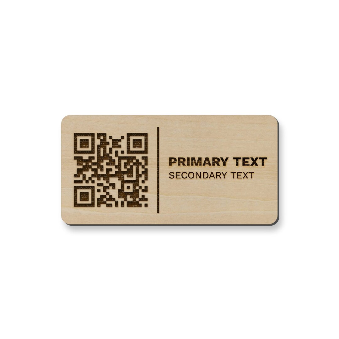 Custom QR Code Sign Wooden QR Code Sign Magnet Small QR Code Sign ...