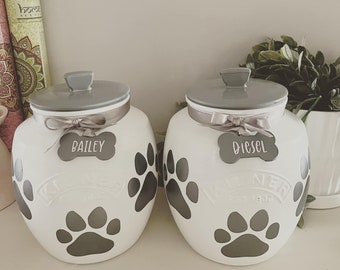 Kilner 2l dog treat jar white & grey