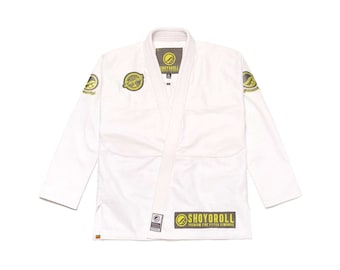 BJJ Gi Shoyoroll Batch 75 SIX jiu-jitsu uniform 450 GSM White **With Bag**
