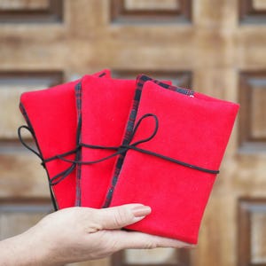 NOVO | feito à mão no Canadá | Envelope bolsa de tabaco estojo pequena bolsa carteira única fumar vermelho xadrez xadrez presente