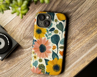 Sunflower For iPhone 15 Pro Case, iPhone 12 Pro Case, iPhone 11 Case, iPhone 14 Case, All Models Available, Pastel Colours, Summer Flowers