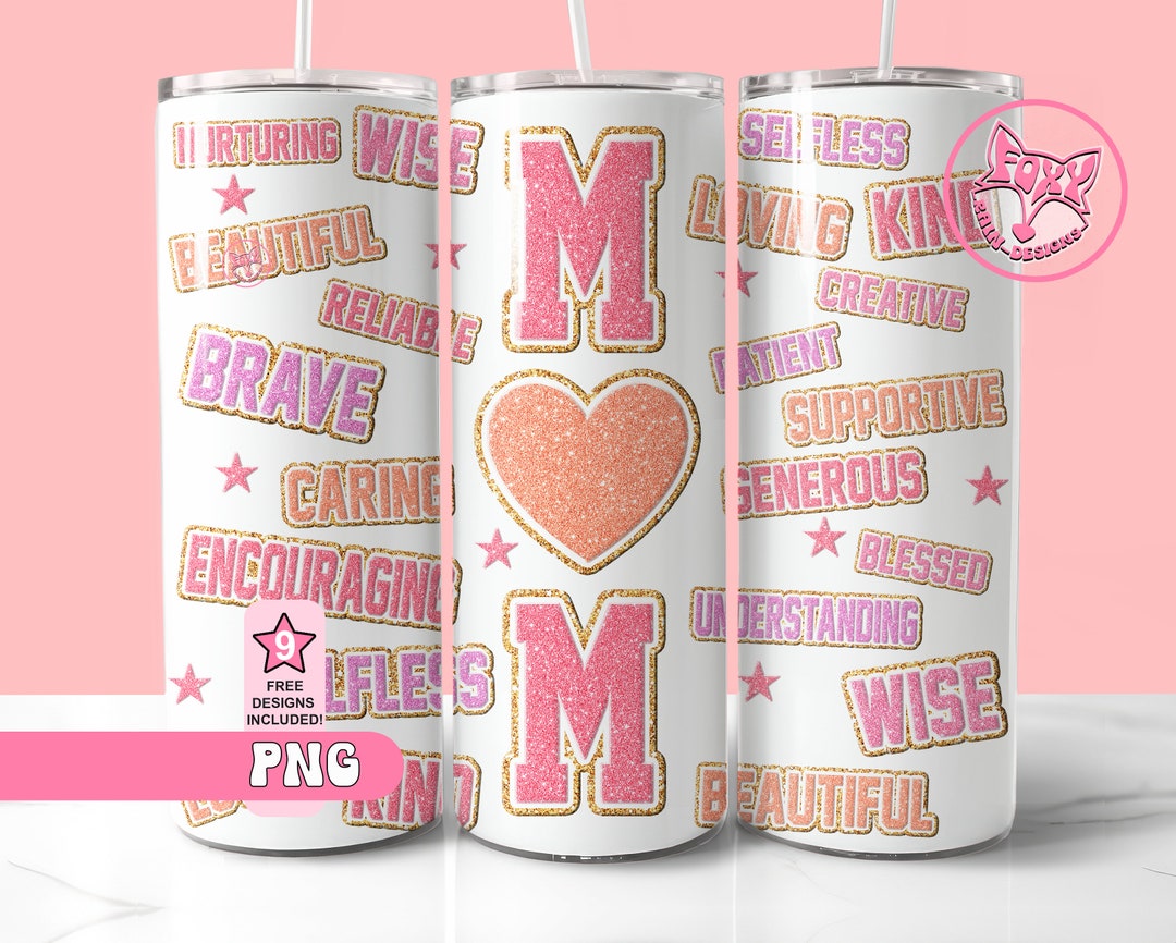 Mothers Day 20 Oz Skinny Mom Tumbler Wrap Png Sublimation Design ...