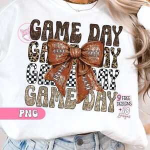 Glitter Game Day Coquette Football Png, Football Coquette Bow Png, Game Day Fall Football Season Png, Sports Sublimation Design For Shirt