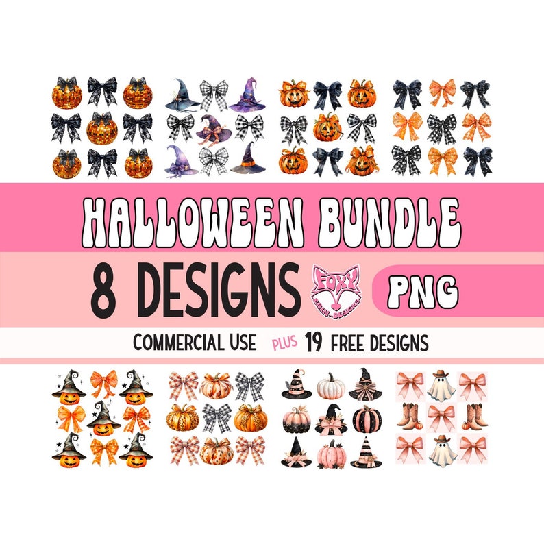 Coquette Halloween Bundle Png Sublimation Design Trending Now Digital