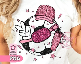 Soccer Ball PNG Tumbler Belt Bag Faux Sequin Sparkle Soccer Ball Digital  Art Sublimation Designs Dtf Transfers Trending Best Selling Items