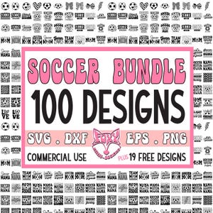 Soccer SVG Cut File Bundle: Mom, Clipart, Sports (Digital Download)