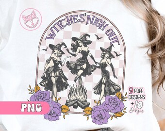 Retro Witch Halloween Png, Spooky Season Png, Retro Halloween Png, Halloween Sublimation Design, Witch Halloween Shirt, Print On Demand
