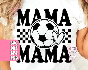 Mamma calciatrice SVG PNG: Design Game Day Vibes (download digitale)