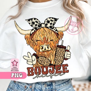 Highland Cow Glitter Boujee Heifer Png Stanley Tumbler Belt Bag Sublimation Instant Download Popular Right Now Dtf Transfers Top Sellers