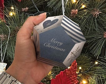 3D Christmas Ball Papercraft: DIY Holiday Ornament (PDF)