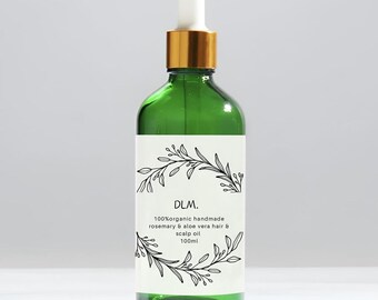 Olio di aloe vera e rosmarino 100% biologico e naturale