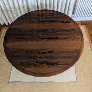 Rare Grete Jalk rosewood circular dining table Mid Century Danish for PJ  Mobelfabrik