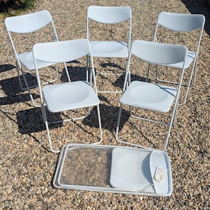 Set of 4 Vintage IKEA TED Folding Chairs - Niels Gammelgaard 1990s Scandinavian Design