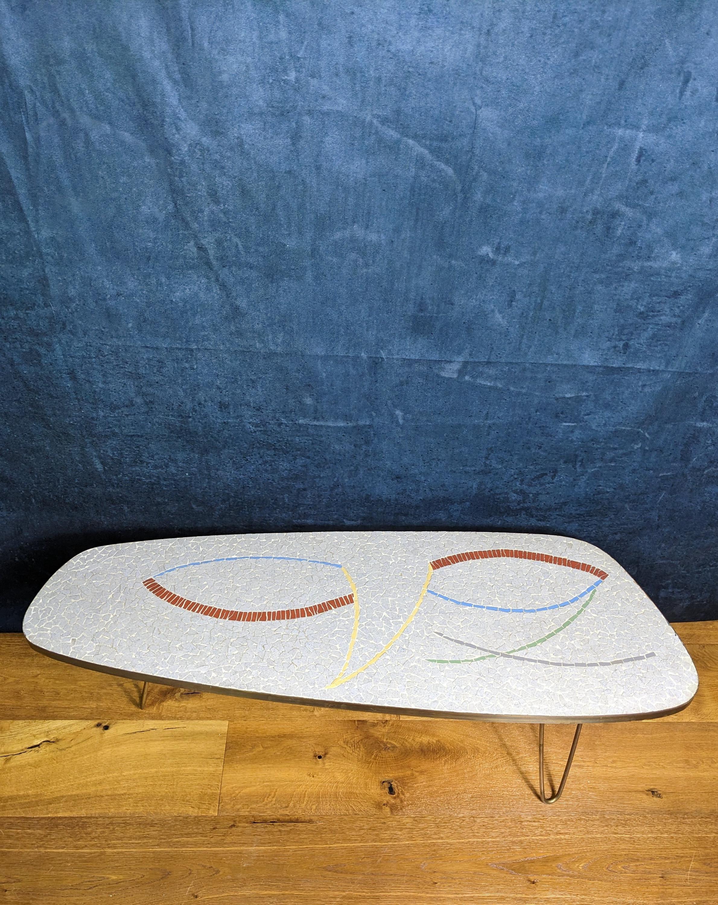 1960s mosaic coffee table - stylish mid century modern