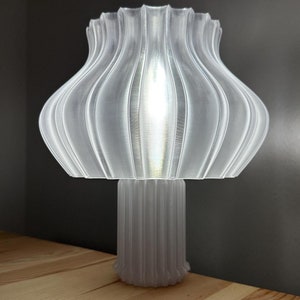 Fluted Cap Lamp (White Semi-Opaque)