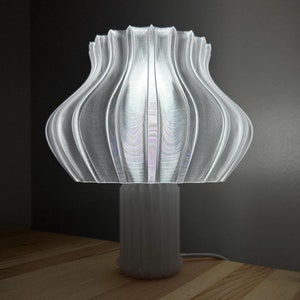 White Fluted Cap Lamp