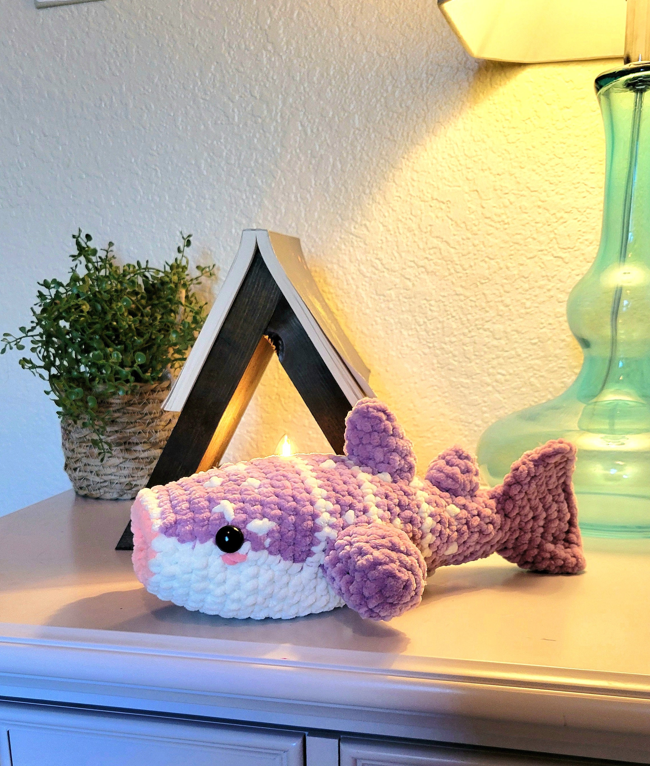 Crochet Amigurumi Whale Shark Plushy Handmade Not Pattern Etsy