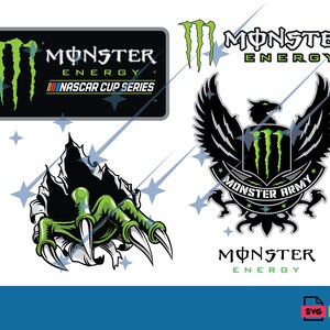 Free download, Monster Energy Energy drink Sticker Decal Logo, white  monster transparent background PNG clipart
