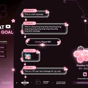 #goalwidget #goalwidgettwitch #goalwidgetstream #stargoalwidget #chatwidget #chatwidgettwitch #chatwidgetobs #chatwidgetstar #streamelements #twitchchatwidget  #chatwidgetstream #chatwidgetminimal #streamwidget
#sakurachat #sakuragoal