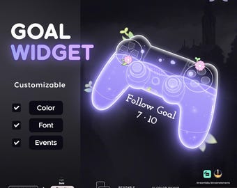 Gamer Console Goal Widget: Customizable Stream Overlay (Digital Download)
