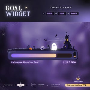 Halloween Ghost Goal Widget: StreamElements OBS