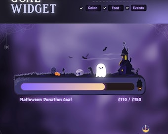 Halloween Ghost Goal Widget: StreamElements OBS