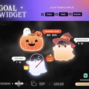 Halloween Stream Goal-widget: pompoenspookthema - Streamlabs & Streamelements