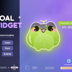 Frog Goal Widget | Customizable Twitch Stream Overlay (Streamlabs/Streamelements)
