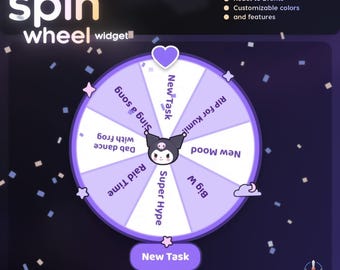 Interactive Twitch Spin Wheel Widget | Customizable Chat Command Overlay (Digital Download)
