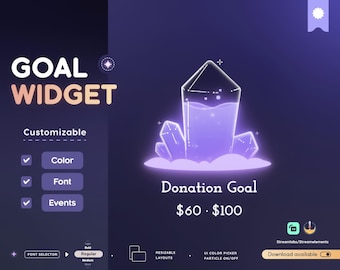CrystalGoal-Widget: Anpassbares Stream-Overlay (Streamlabs/Chainelement)