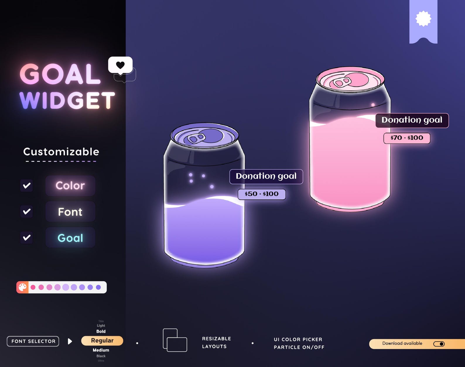 Soda Can Goal Widget for Twitch - Streamlabs & Streamelements - Etsy