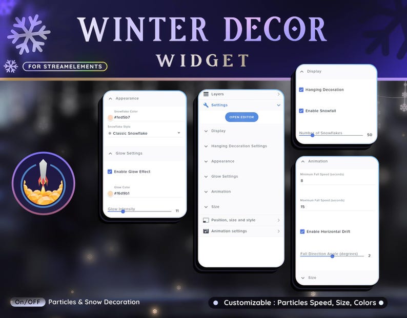 Winter Snowfall Overlay Widget: Animated Looping Video (PDF ...