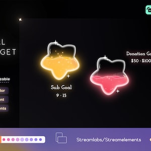 Twitch Star Goal Widget for Twitch - Streamlabs & Streamelements