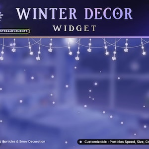 Widget de superposición de nevadas invernales: Vídeo animado en bucle (instrucciones en PDF)