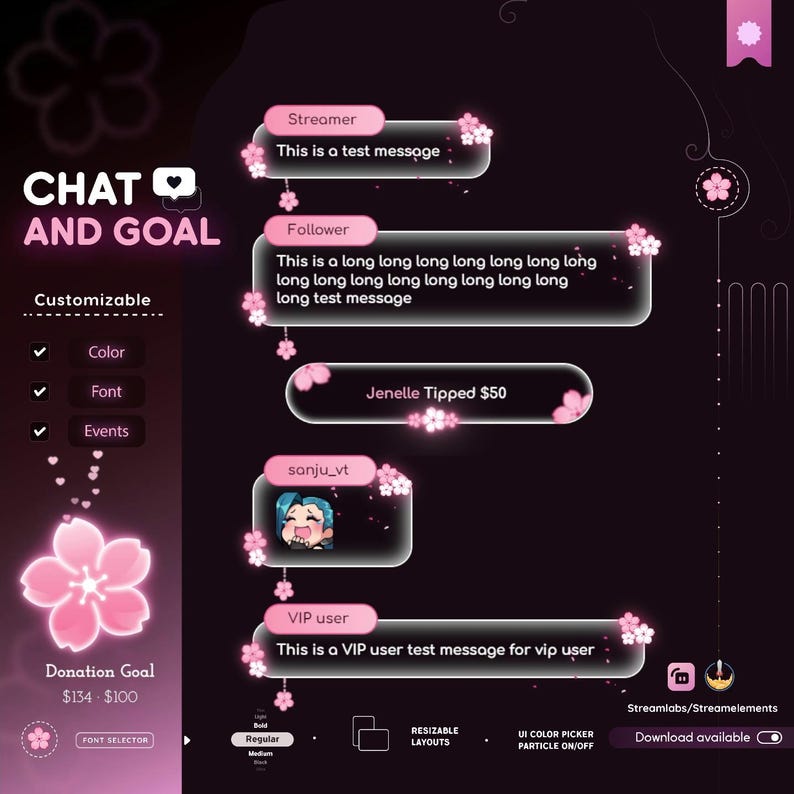 #goalwidget #goalwidgettwitch #goalwidgetstream #stargoalwidget #chatwidget #chatwidgettwitch #chatwidgetobs #chatwidgetstar #streamelements #twitchchatwidget  #chatwidgetstream #chatwidgetminimal #streamwidget
#sakurachat #sakuragoal