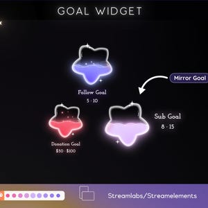 Twitch Star Goal Widget for Twitch - Streamlabs & Streamelements image 4