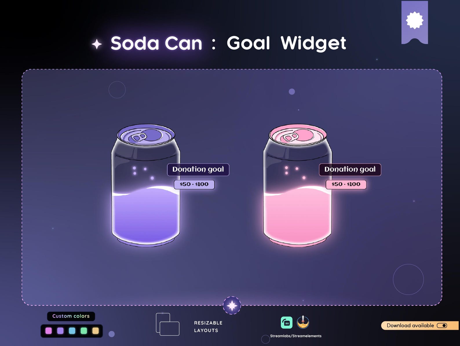 Soda Can Goal Widget for Twitch - Streamlabs & Streamelements - Etsy