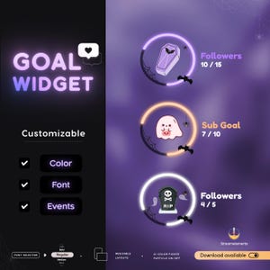 Halloween Ghost Goal Widget: StreamElements OBS Themes
