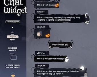 Halloween Twitch Chat Widget: Spooky Theme (StreamElements) (Digital Download)