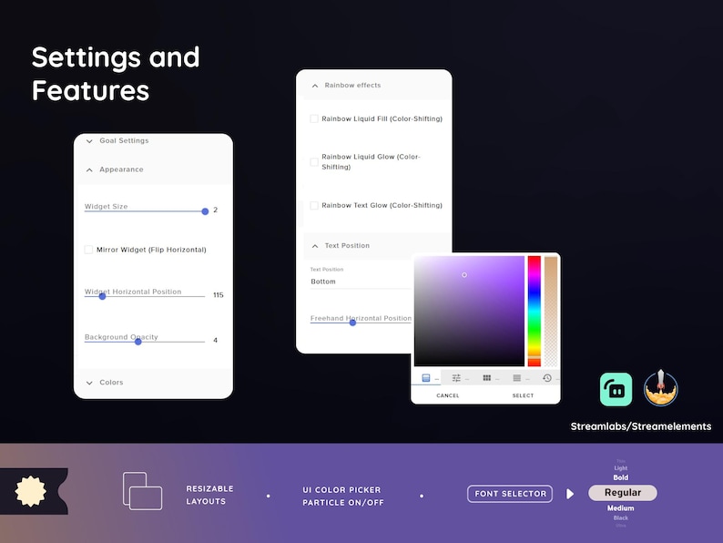 Twitch Star Goal Widget for Twitch - Streamlabs & Streamelements image 3
