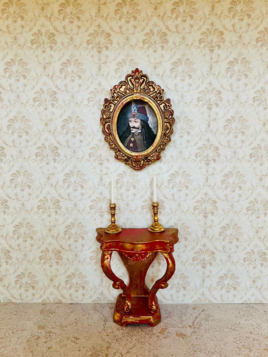 Baroque/rococo Style Red Gold Console Table - Etsy