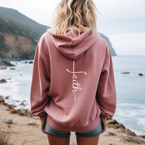 Faith Cross Hoodie | Chosen Hoodie | Faith Based Sweatshirt | Trendy Christian Sweater | Aesthetic Christian Hoodie | Believer Hoodie