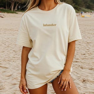 Embroidered Islander Shirt | Comfort Colors Beach Tee | Island Life Gift | Island Vibe | Beach Coverup | Colorful Vacation T-Shirt | Pacific