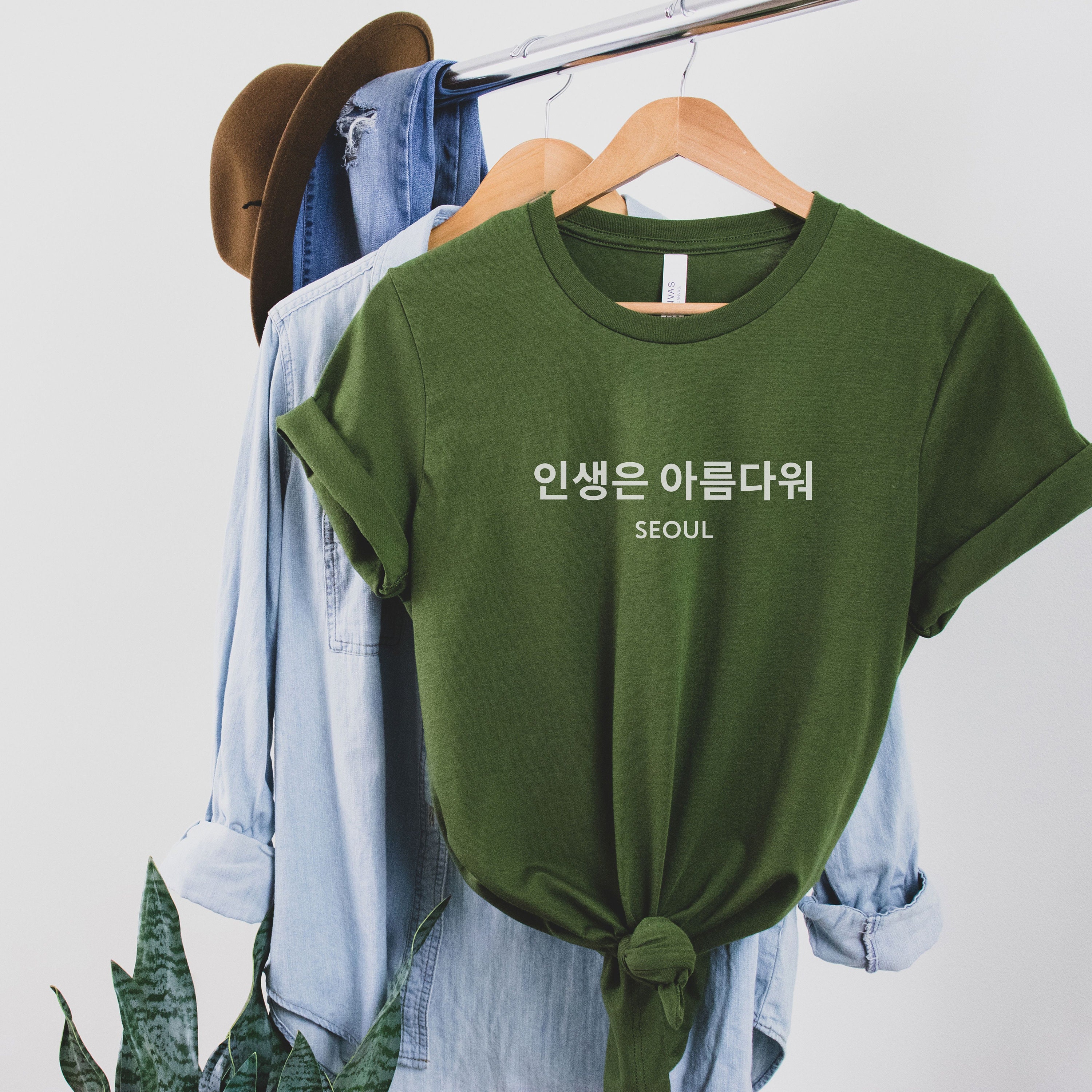[PARAGRAPH]★25SS★韓国大人気★EVERYDAY HEAVEN T SHIRT Buy Korean Hangul T-shirt Seoul Korean Quote Tee Seoul