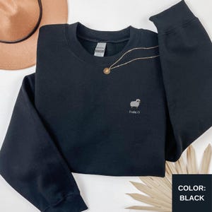The lord is my shepherd embroidered sweatshirt with an embroidered sheep
