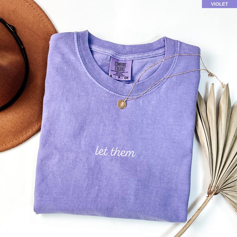 Colorful anxiety shirt in violet purple